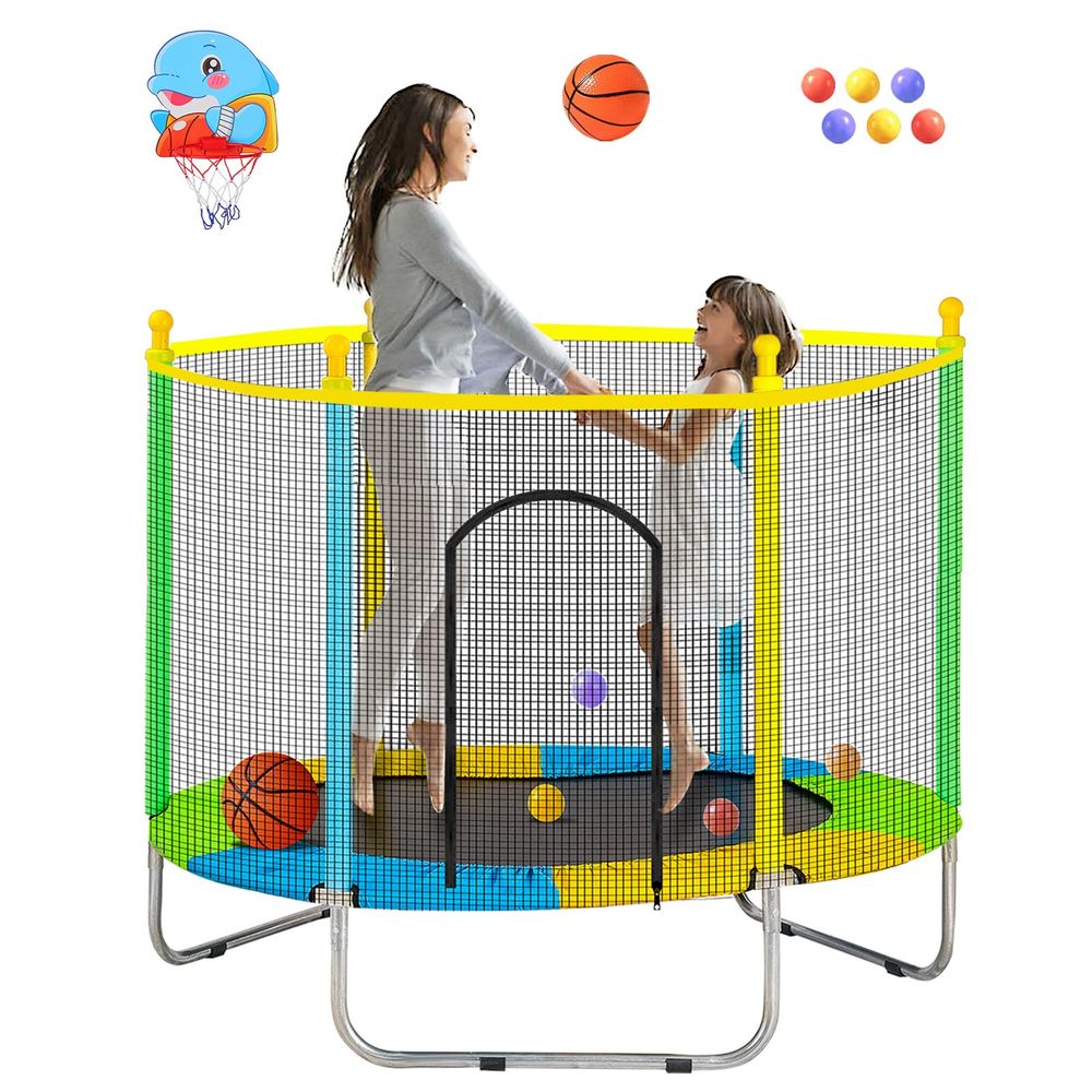 Training Net Mini - 55 Trampoline for Kids with Enclosure,Up
