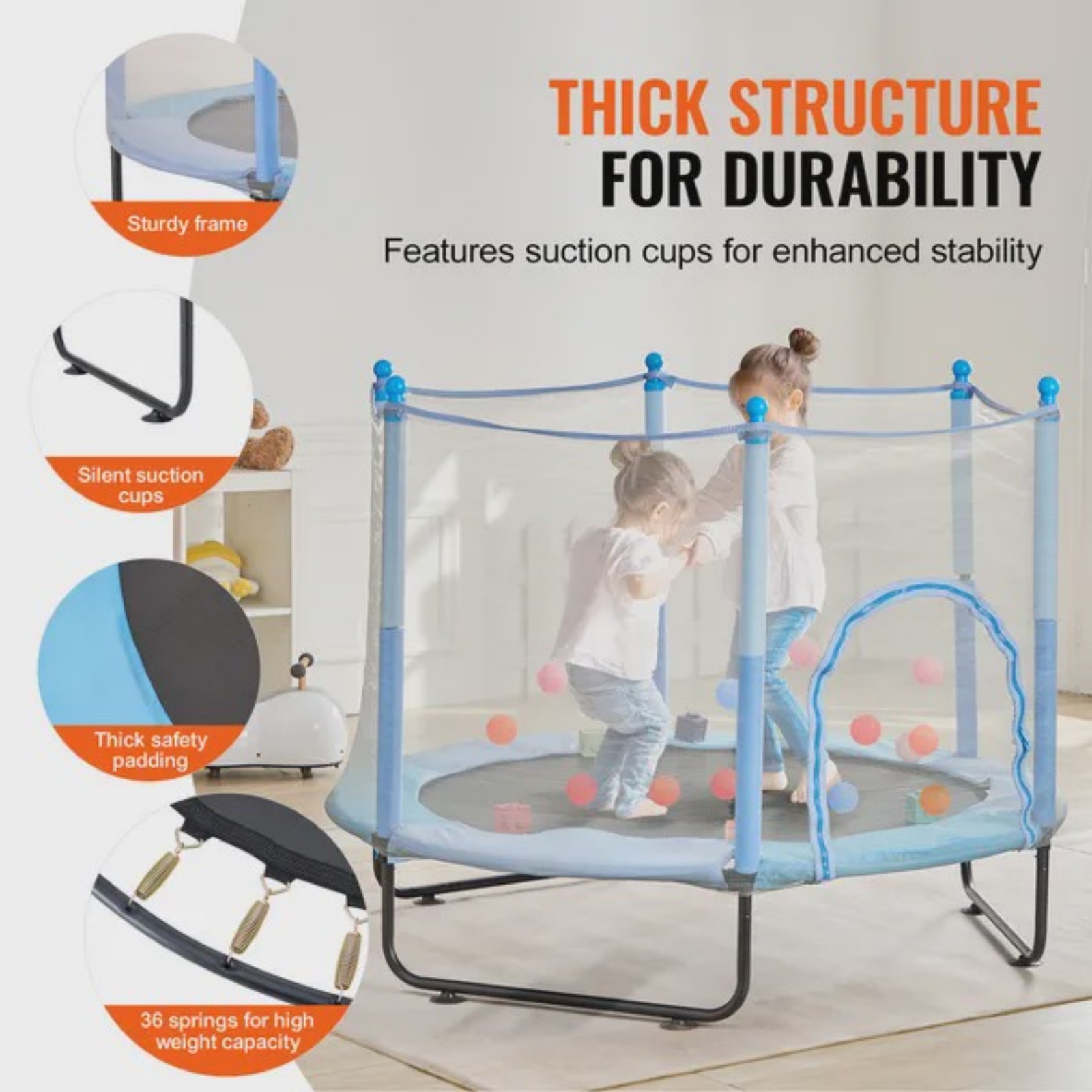 Training Net Mini - dropship 60 Kids Trampoline 5FT Indoor