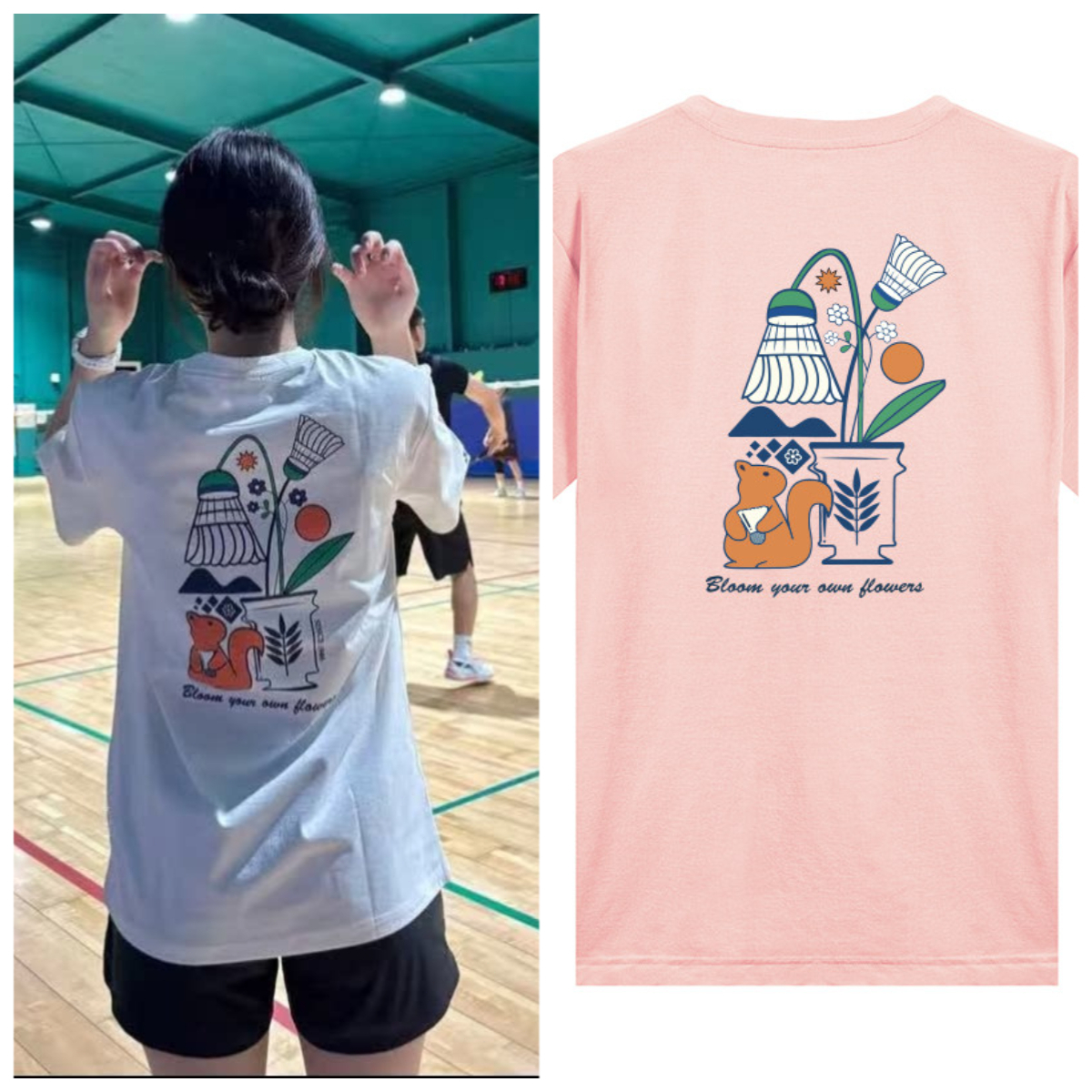 Badminton Wallpaper - Small Squirrel Badminton Suit Cotton Sweat-absorbing