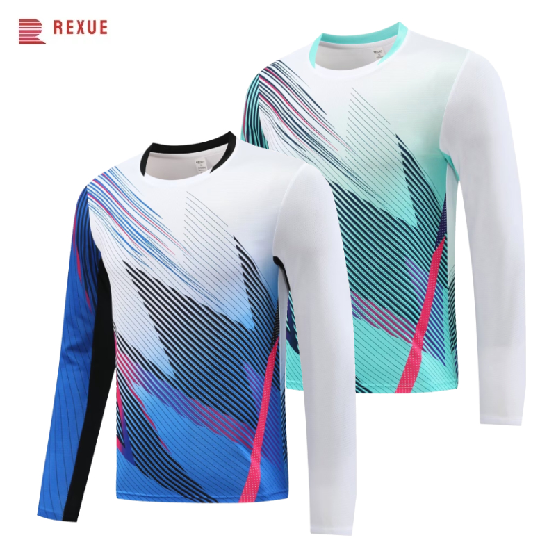 Badminton Wallpaper - Long Sleeve Badminton Shirt Unisex Table