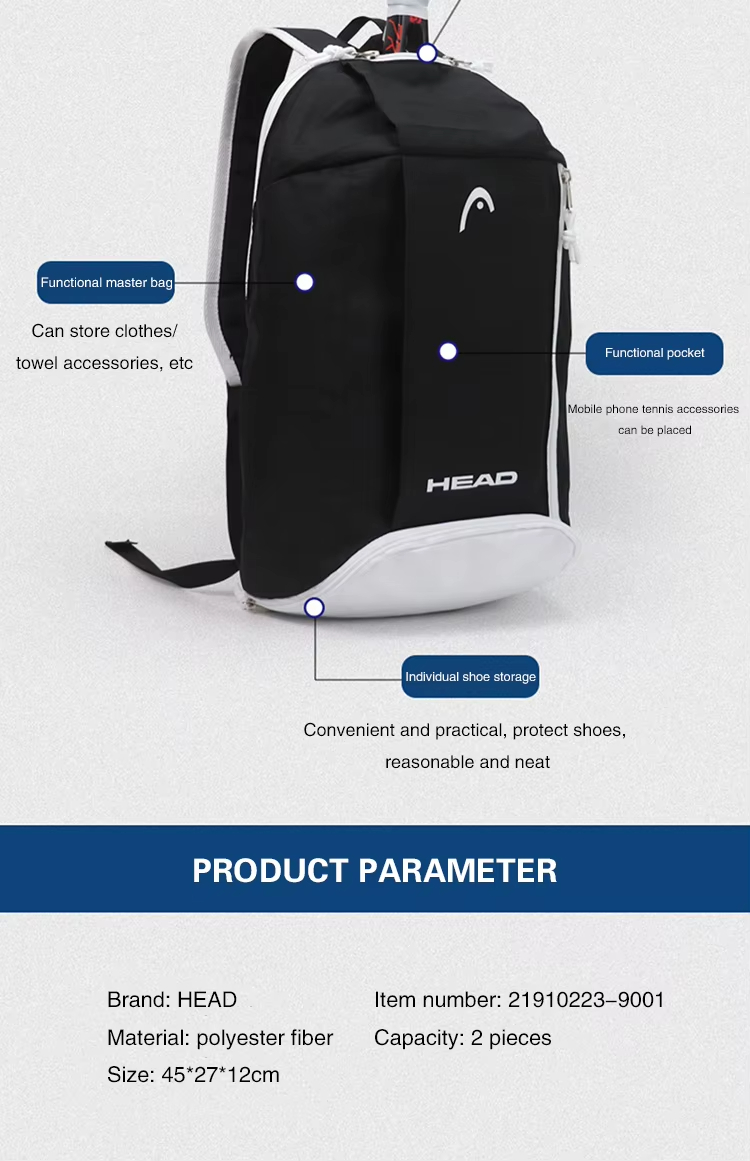 HEAD Tennis Racket Bag Large C - مراجعة Badminton Equipment وسعره
