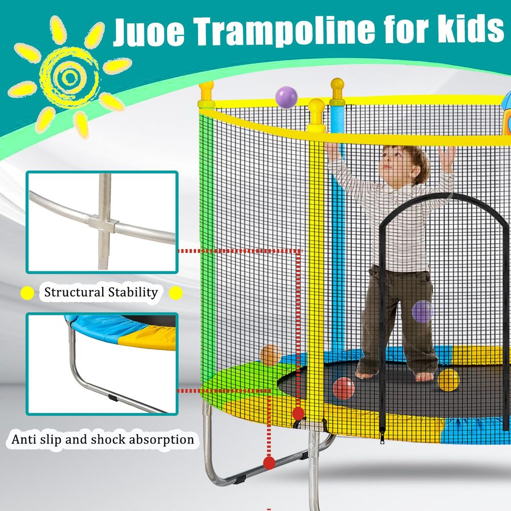 55 Trampoline for Kids with En - مراجعة Training Net Mini وسعره