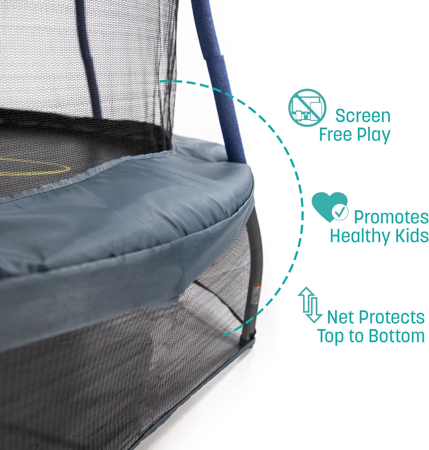 60 inch Mini Trampoline with E - مراجعة Training Net Mini وسعره