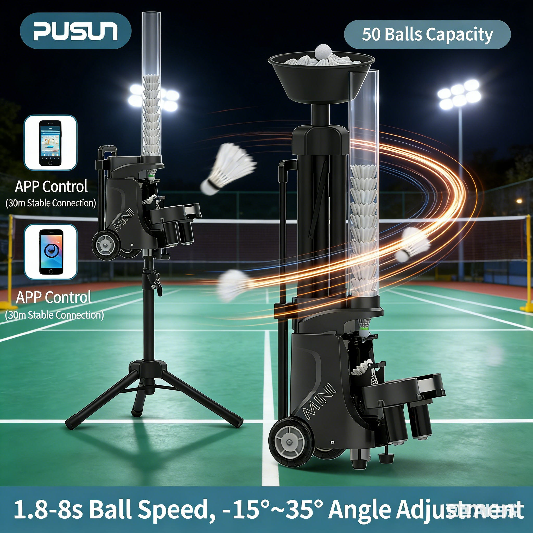 PB-Mini Badminton Service Mach - مراجعة Feeder Machine Badminton وسعره
