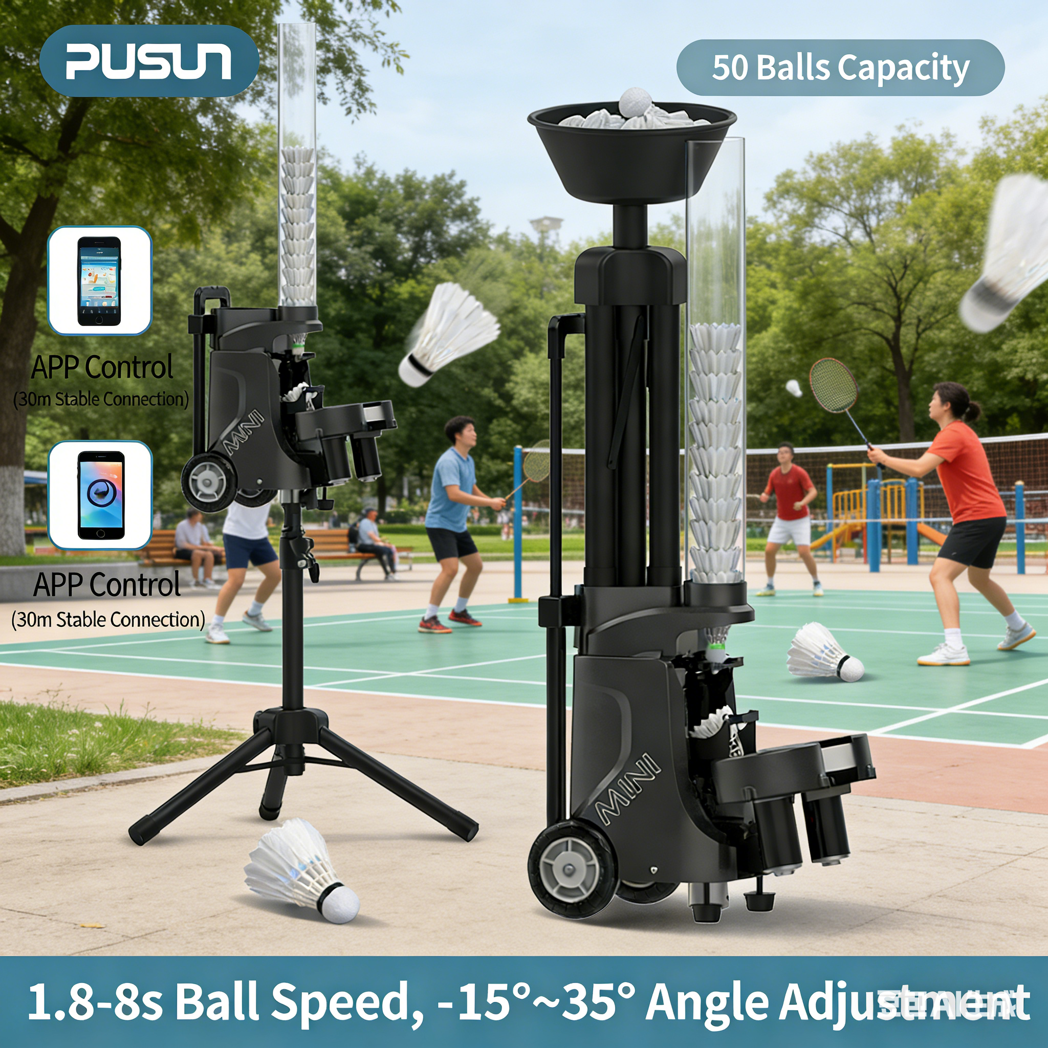 PB-Mini Badminton Service Mach - مراجعة Feeder Machine Badminton وسعره